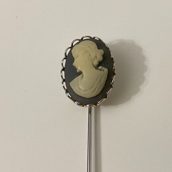 Vintage Cameo Stick Pin - Picture 3 of 16